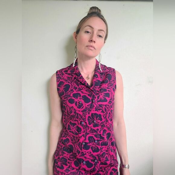 The Horrockses 1950s Vintage Cocktail Dress M - Picture 3 of 16
